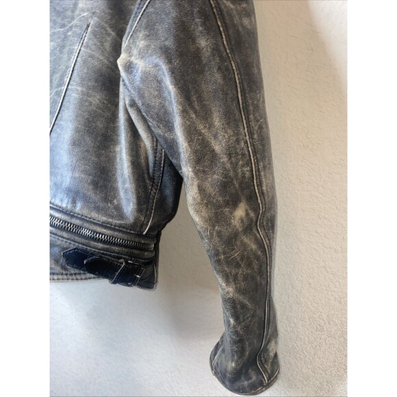 Calugi E Giannelli Leather Jacket Italy Biker Grunge Distressed 50 Pilot Rare - Picture 13 of 16